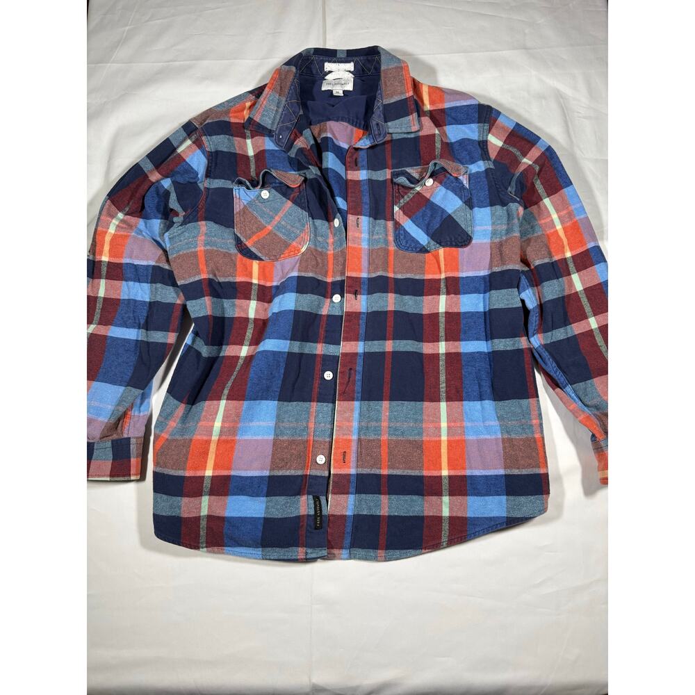 Free Assembly XXL Flannel Shirt Men’s Multicolor Plaid Soft Cotton